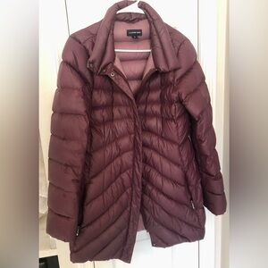 Lands' End Women's Deep Purple / Burgundy Puffer Coat